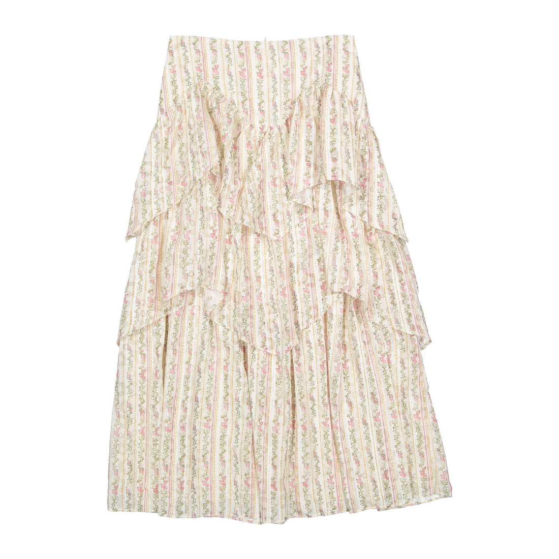 Ava and Lu Pastel Floral Layered Skirt