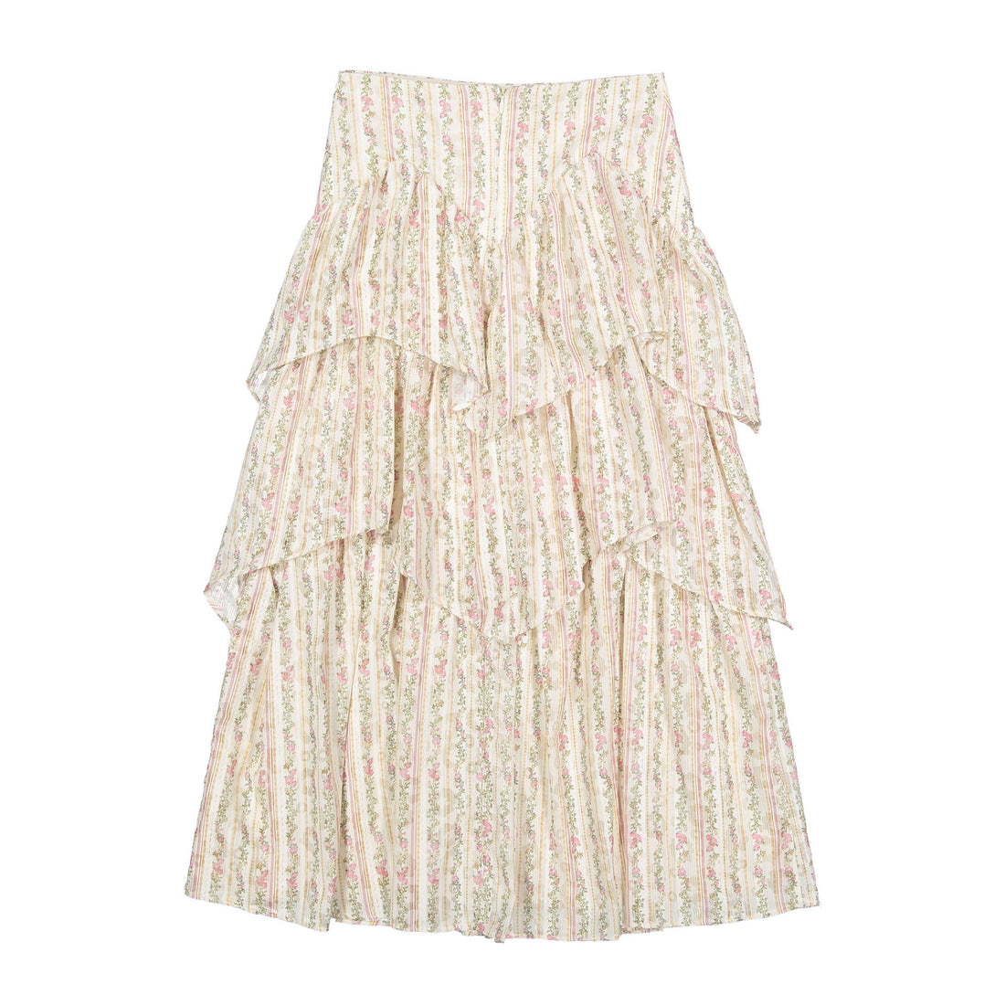Ava and Lu Pastel Floral Layered Skirt