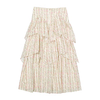 Ava and Lu Pastel Floral Layered Skirt