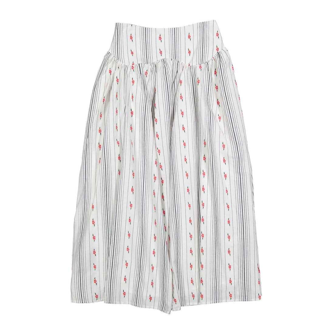 Ava and Lu Pinstripe Roses Dropwaiste Skirt