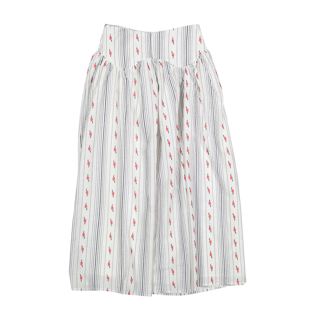 Ava and Lu Pinstripe Roses Dropwaiste Skirt