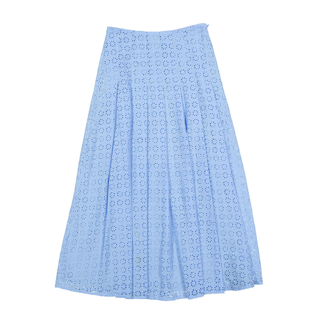 Ava and Lu Blue Eyelet Pleated Skirt