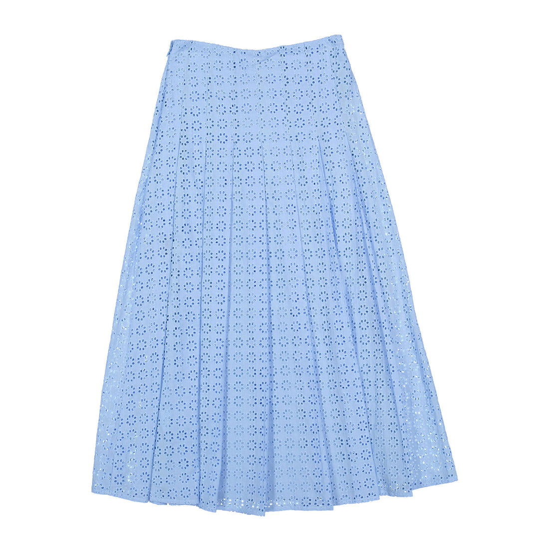 Ava and Lu Blue Eyelet Pleated Skirt