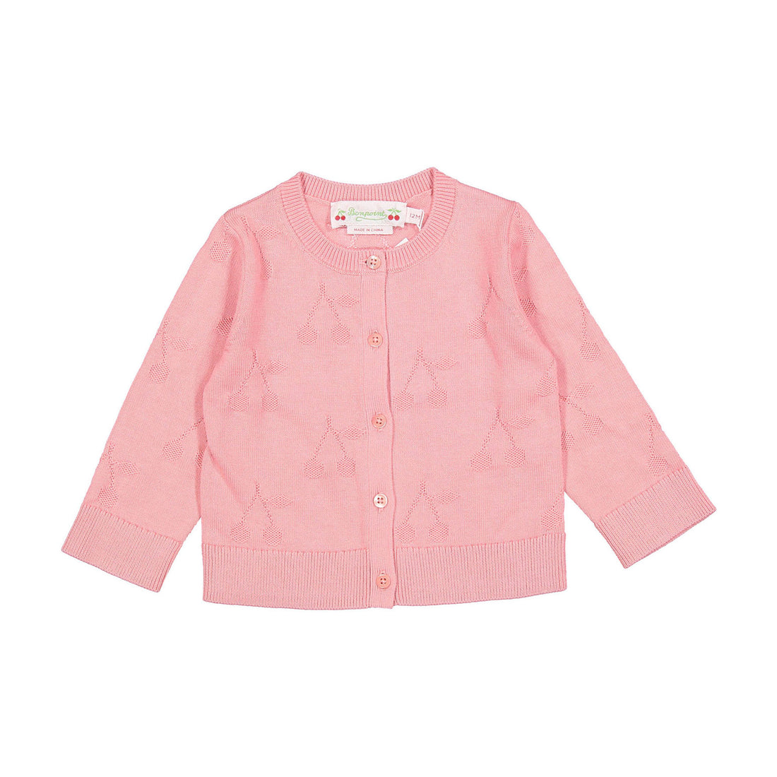 Bonpoint Candy Pink Teyana Baby Cardigan