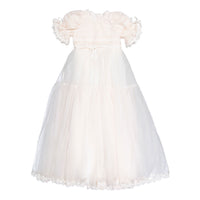 Petite Amalie  Ice Pink Daisy Chain Lace Bodice Tulle Dress