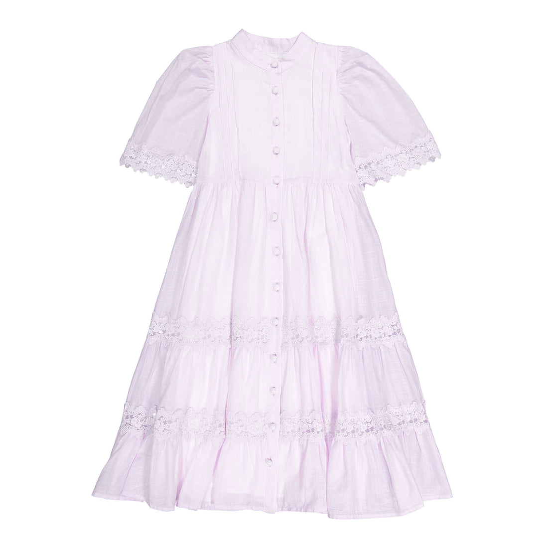 Petite Amalie  Lilac Lace Shirt Dress