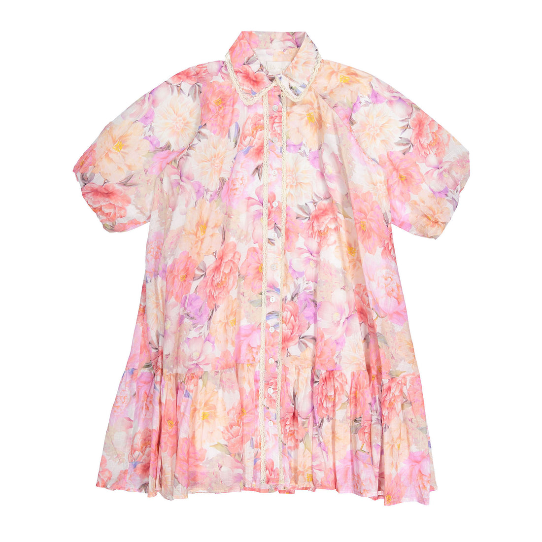 Petite Amalie  Dahlia Print Shirt Dress