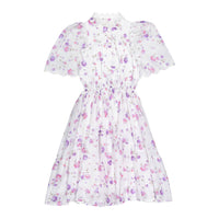 Petite Amalie  Lilac Floral Shirred Waist Dress