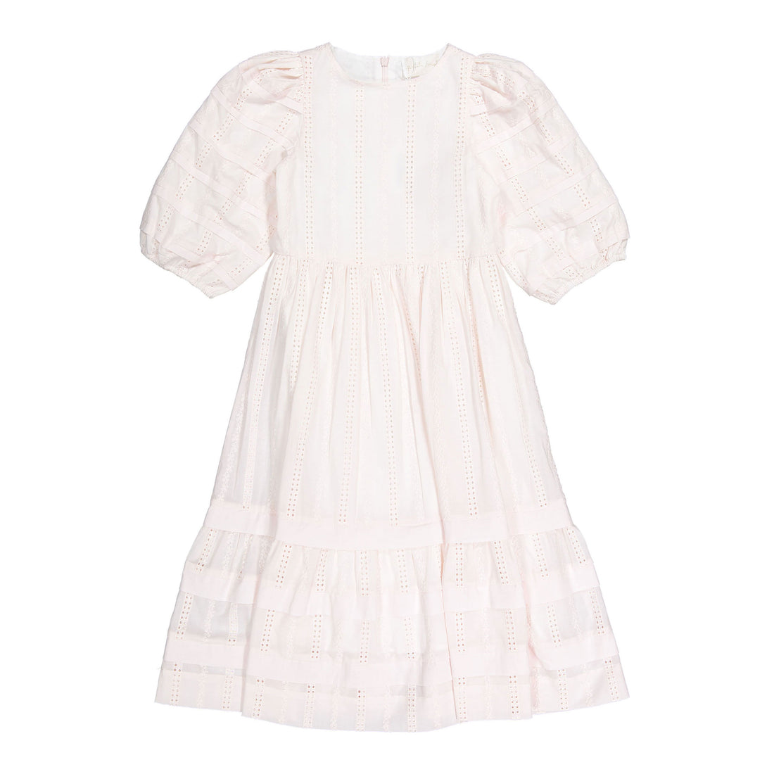 Petite Amalie  Ice Pink Broderie Trellis Dress
