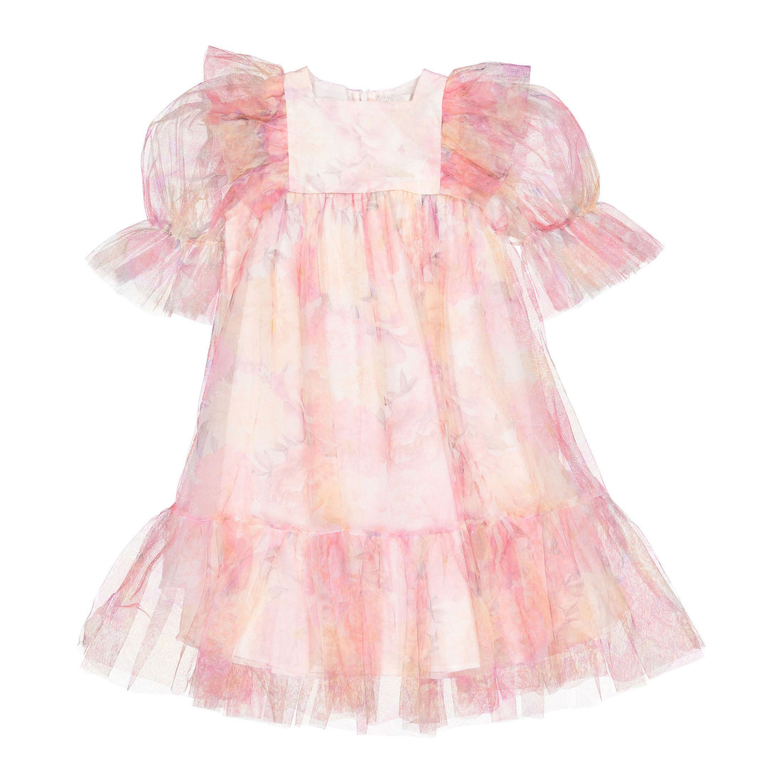 Petite Amalie  Dahlia Print Tulle Dress
