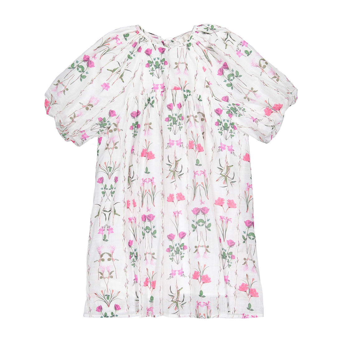 Petite Amalie  Magenta Flower Smock Dress