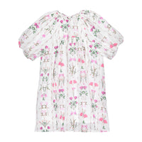 Petite Amalie  Magenta Flower Smock Dress
