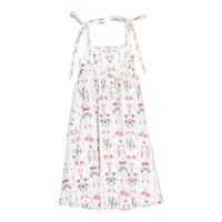 Petite Amalie  Magenta Flower Midi Dress With Tie Dress