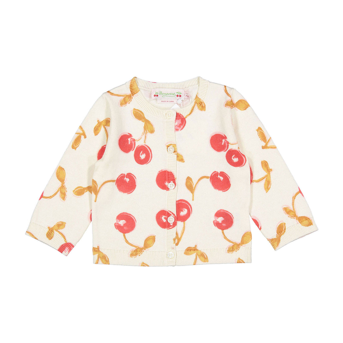 Bonpoint Powder Pink Teyana Baby Cardigan