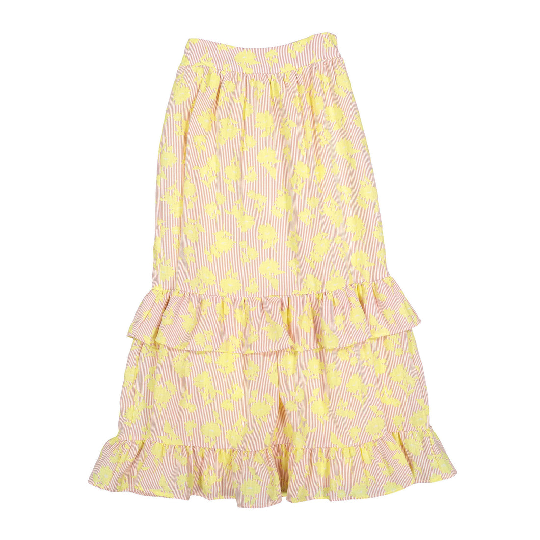 Ava and Lu Stripe Flower Design Skirt