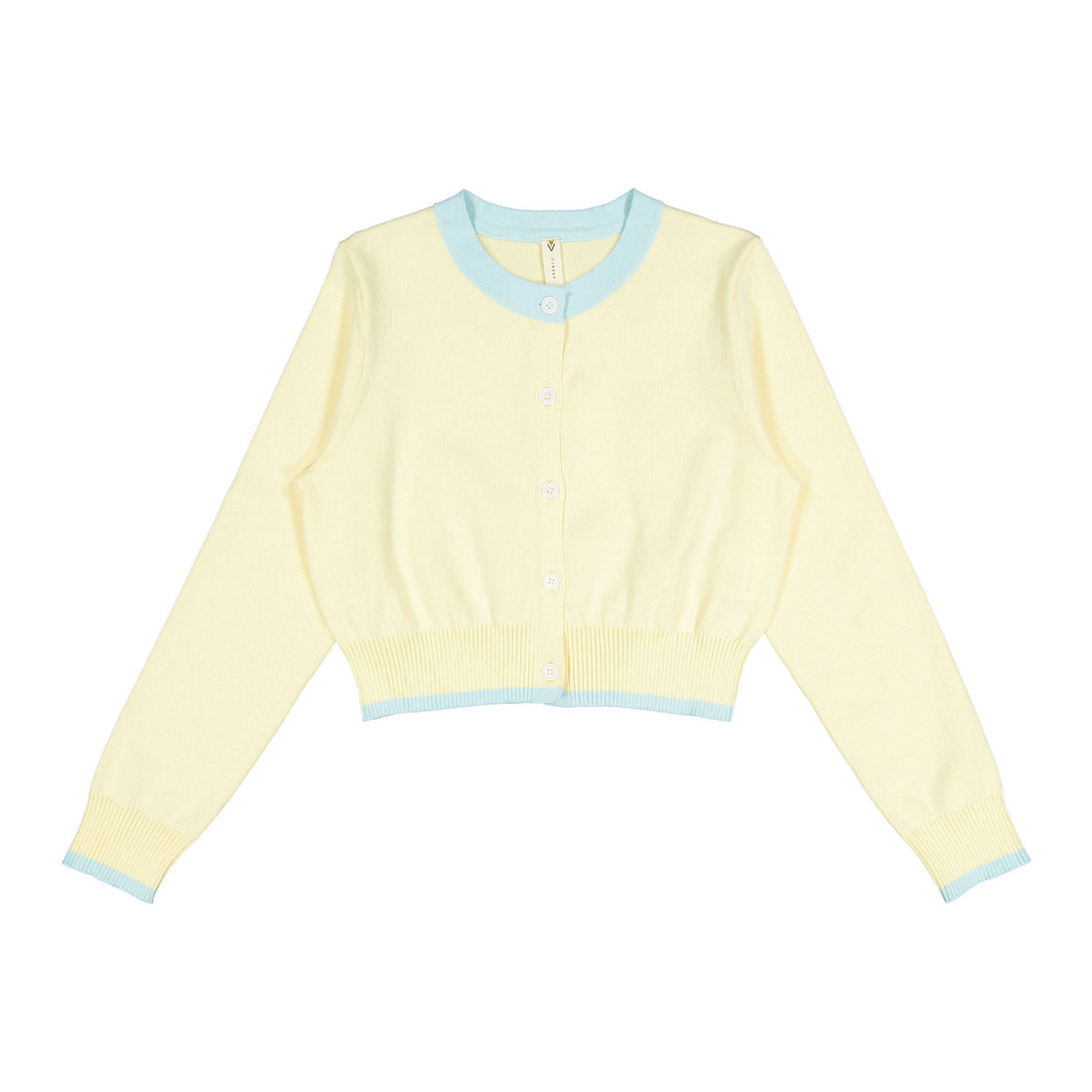 Ava and Lu Yellow Button Sweater