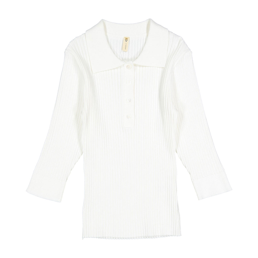 Ava and Lu White Knit Polo