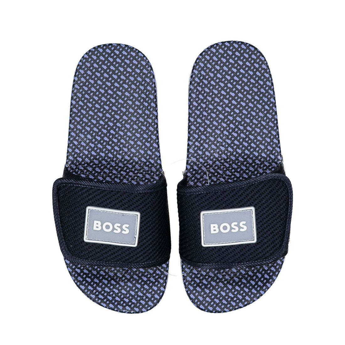Hugo Boss Navy Textile Slides