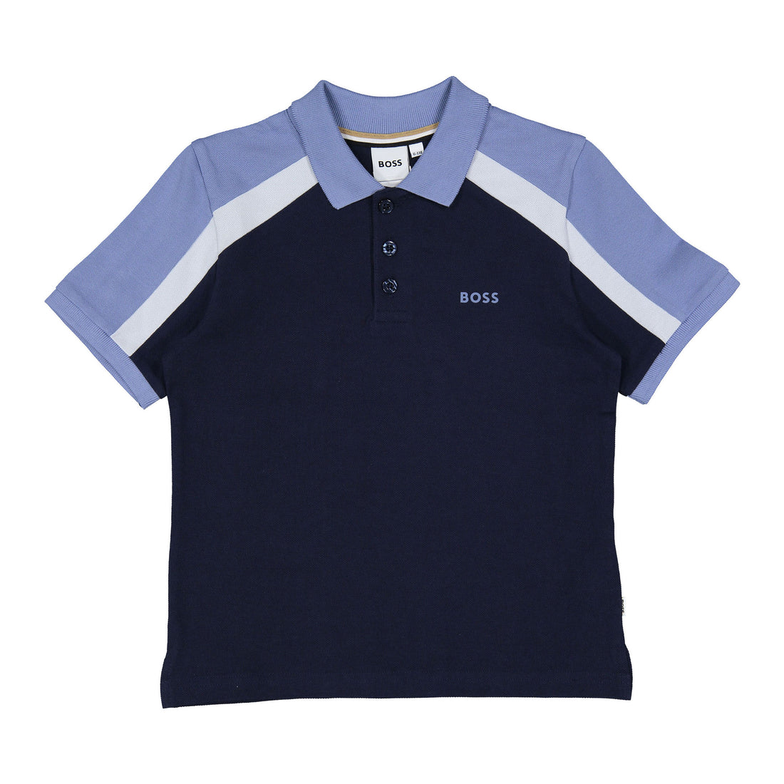 Hugo Boss Navy Stripe Sleeve Polo