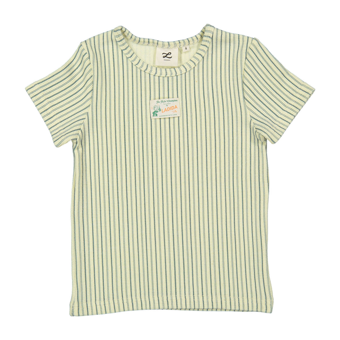 L by Ladida Short Sleeve Waffle Stripe Tee