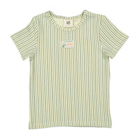 L by Ladida Short Sleeve Waffle Stripe Tee