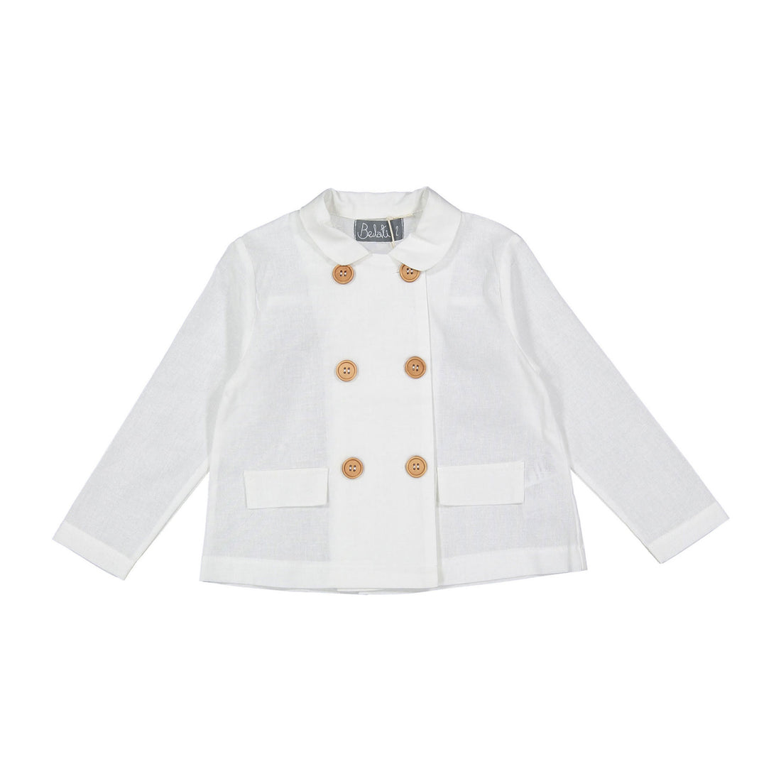 Belati Ivory Trench Linen Jacket