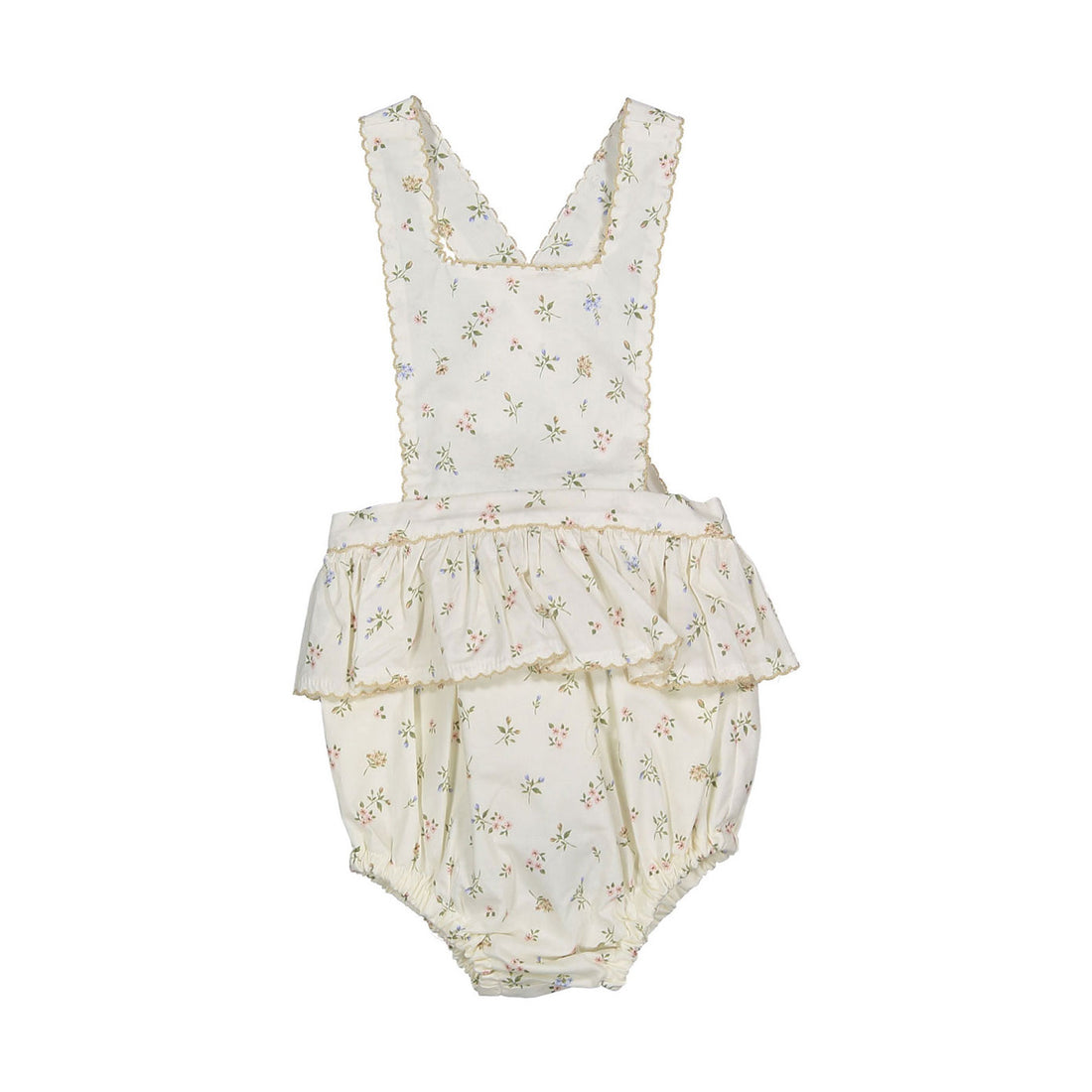 Noma Tan Vine Embroidery Romper