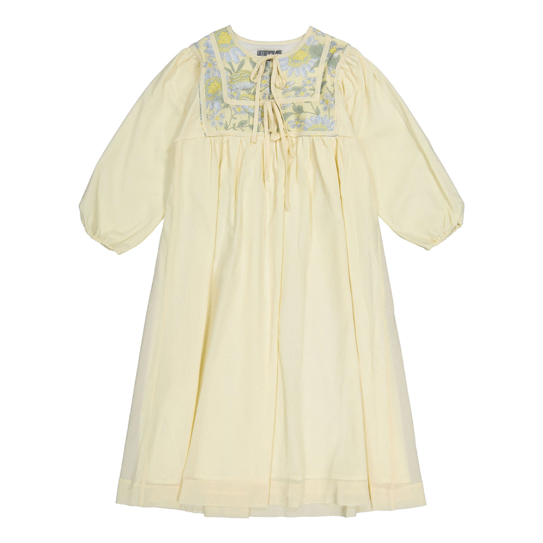 Belati Yellow Floral Bib Dress
