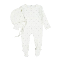 Ladida Layette Blue Duckling Romper + Bonnet