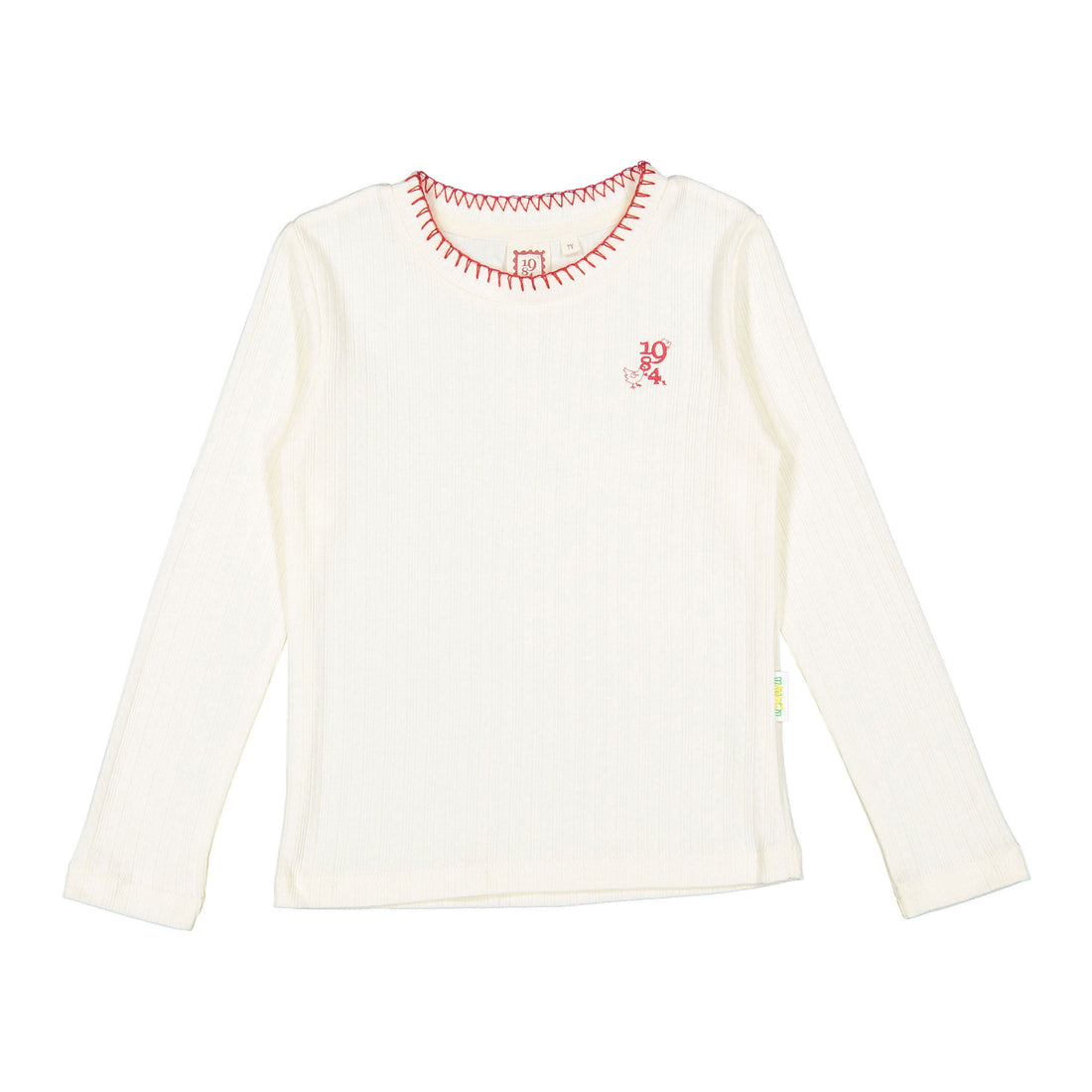 1984 White Stitched Pointelle Tee