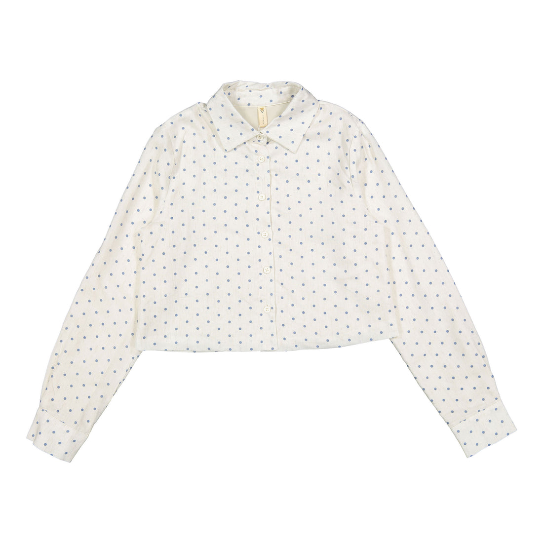 Ava and Lu Beige Polka Dot Blouse