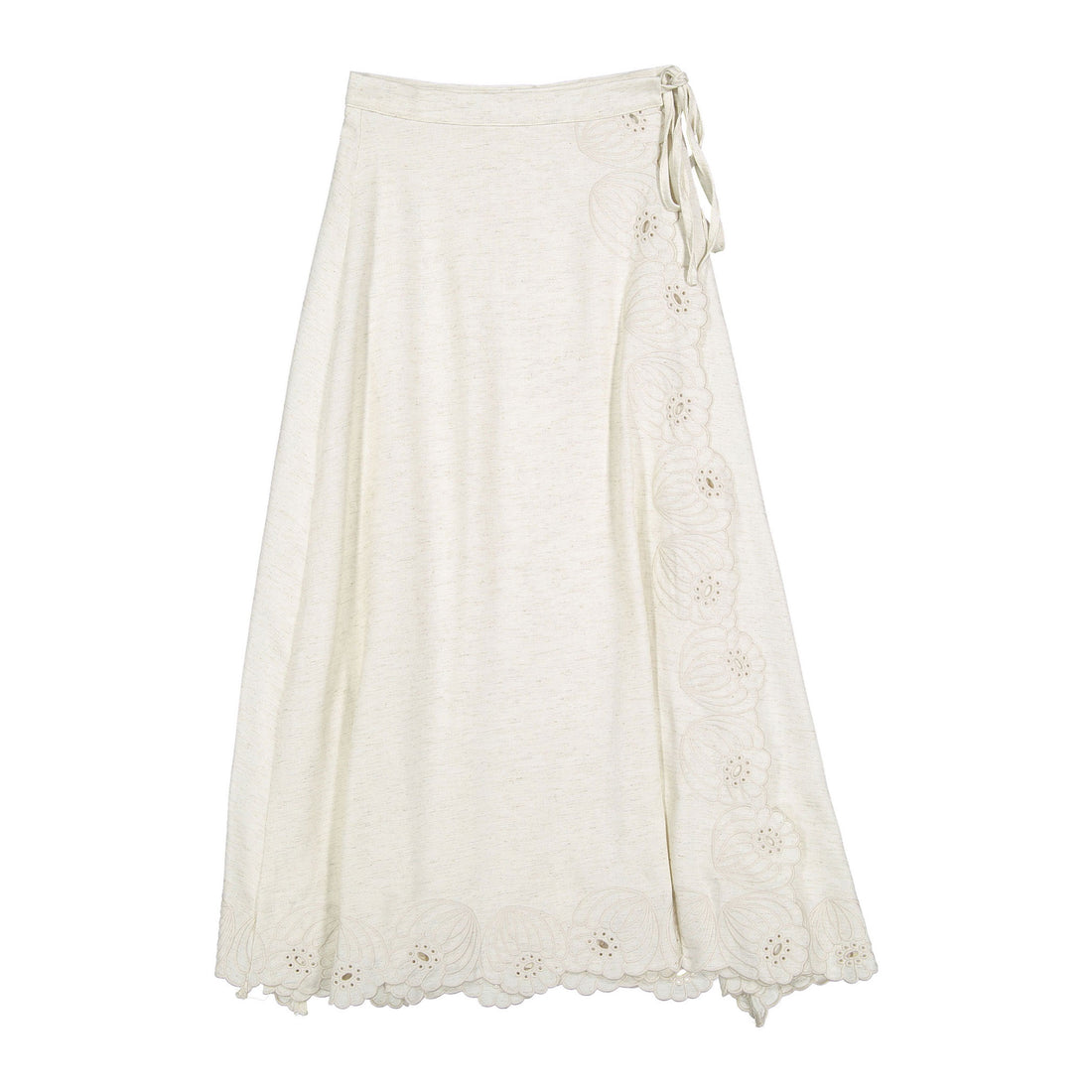 A4 Tan Embroidered Skirt