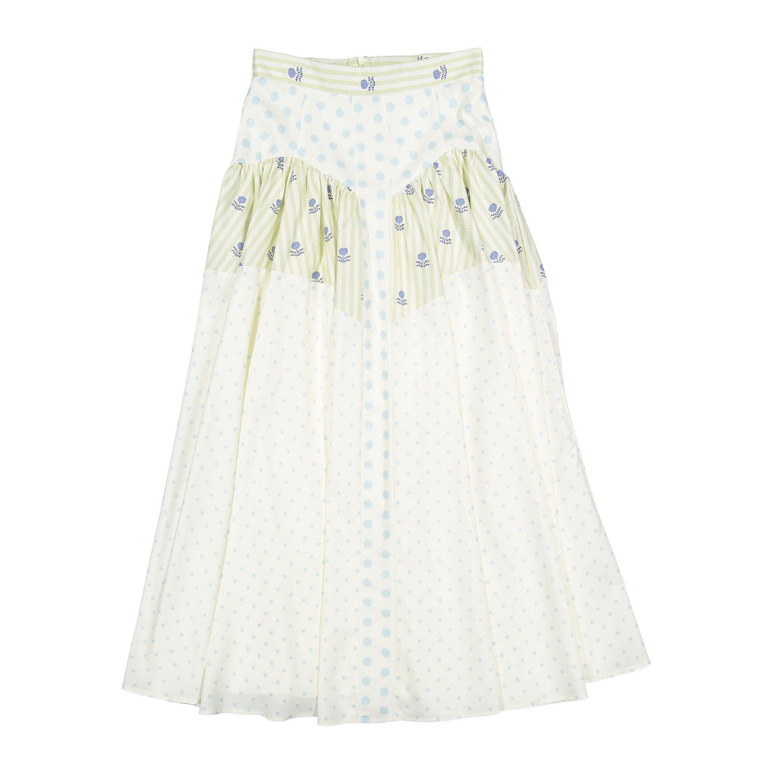 Ava and Lu Cream Polka Dot Detailed Skirt