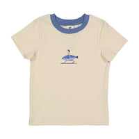 L by Ladida Swimmers Blue Trim Tee
