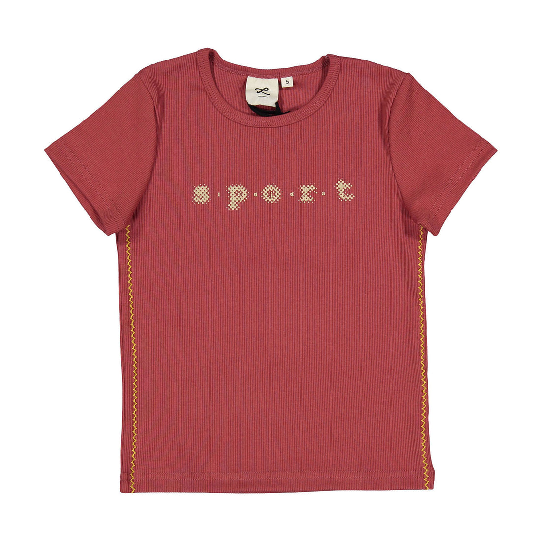 L by Ladida Rose Ribbed Short Sleeve Tee