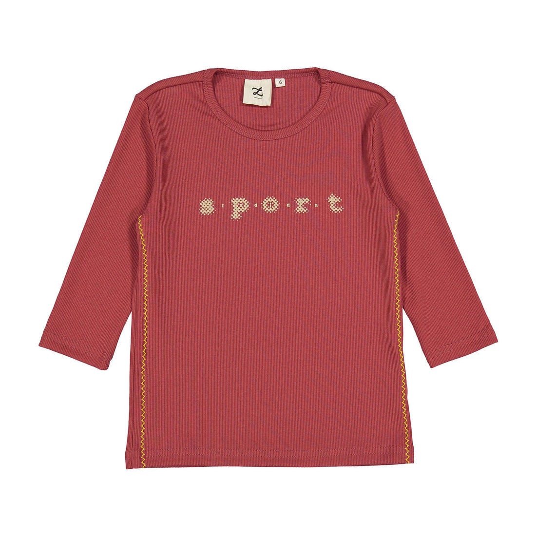 L by Ladida Rose Ribbed 3/4 Sleeve Tee