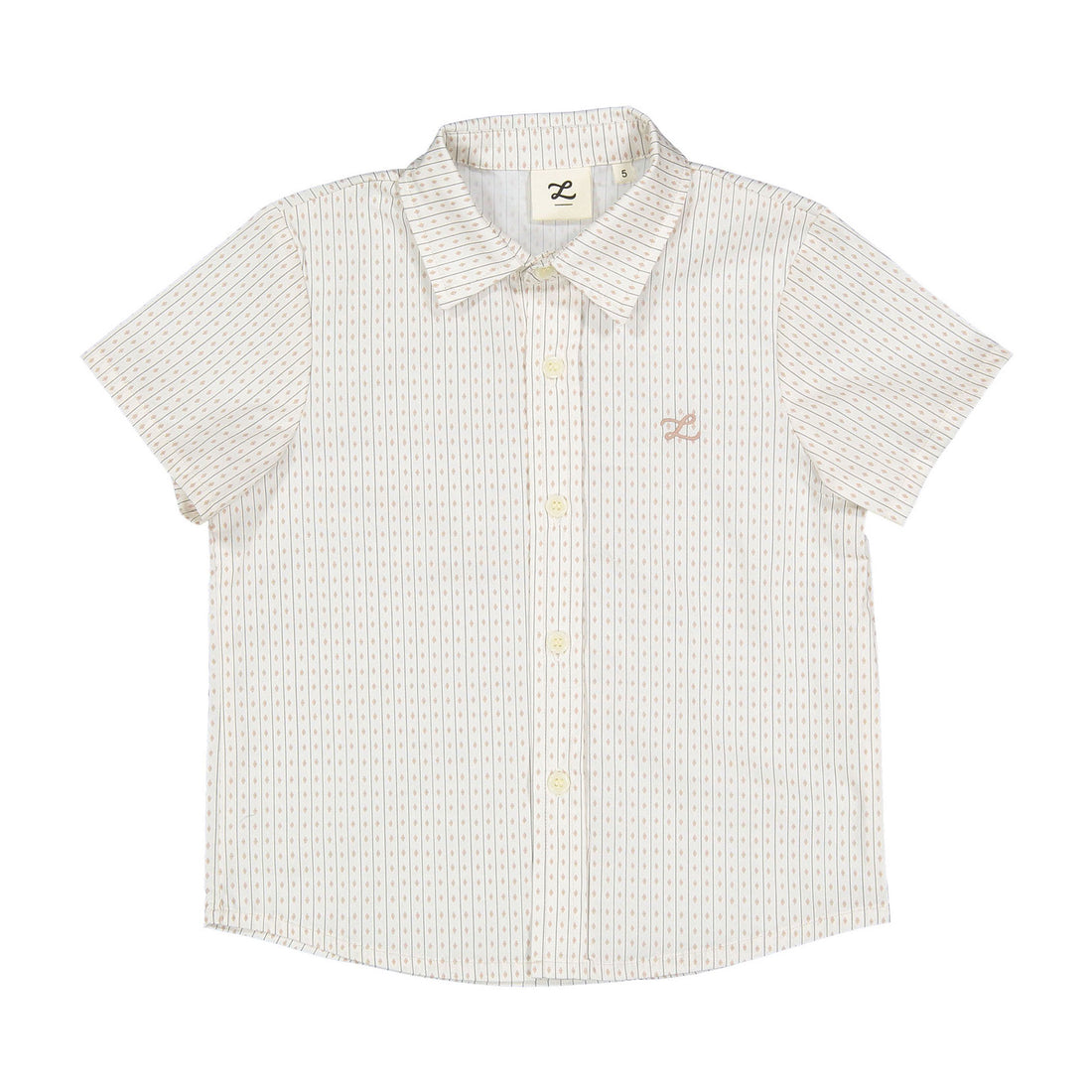 L by Ladida Diamond Stripe Collar Stretch Shirt