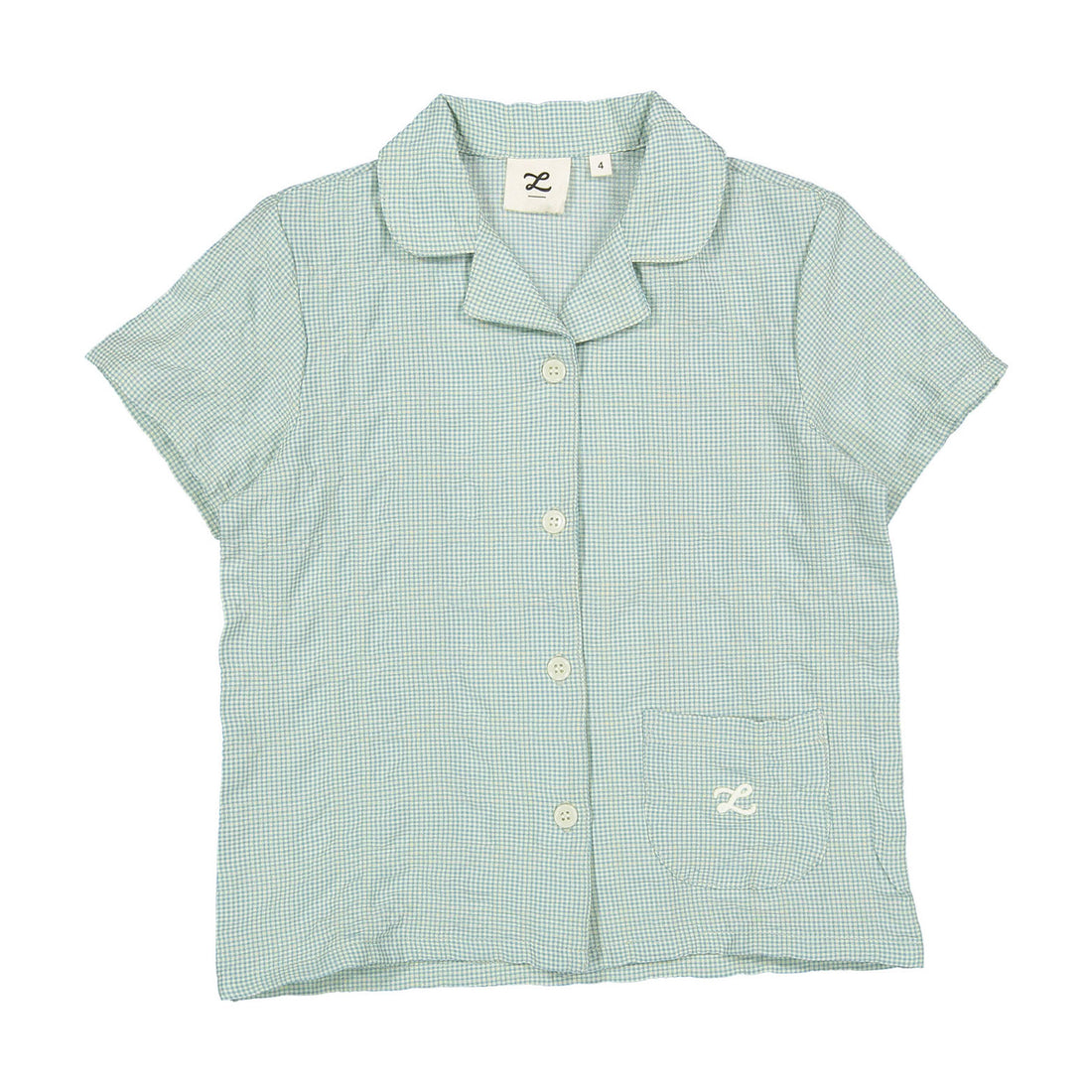 L by Ladida Fern Gingham Grandpa Shirt