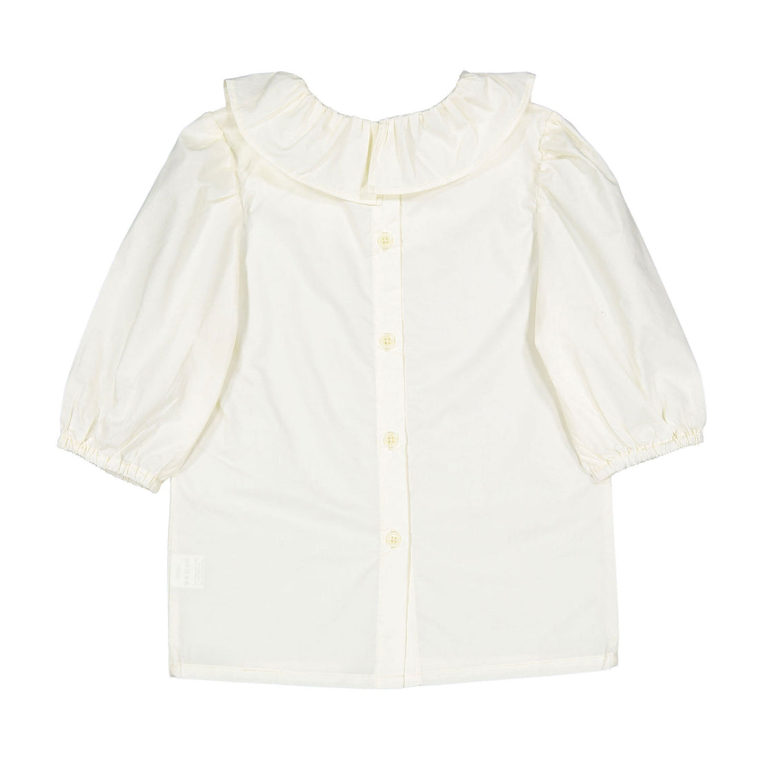 L by Ladida Cream Ruffle Collar 3/4 Sleeve  Blouse