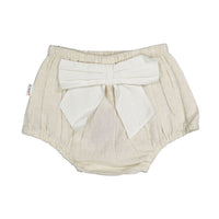 Yo Baby Ivory With Ivory Bows Bloomer