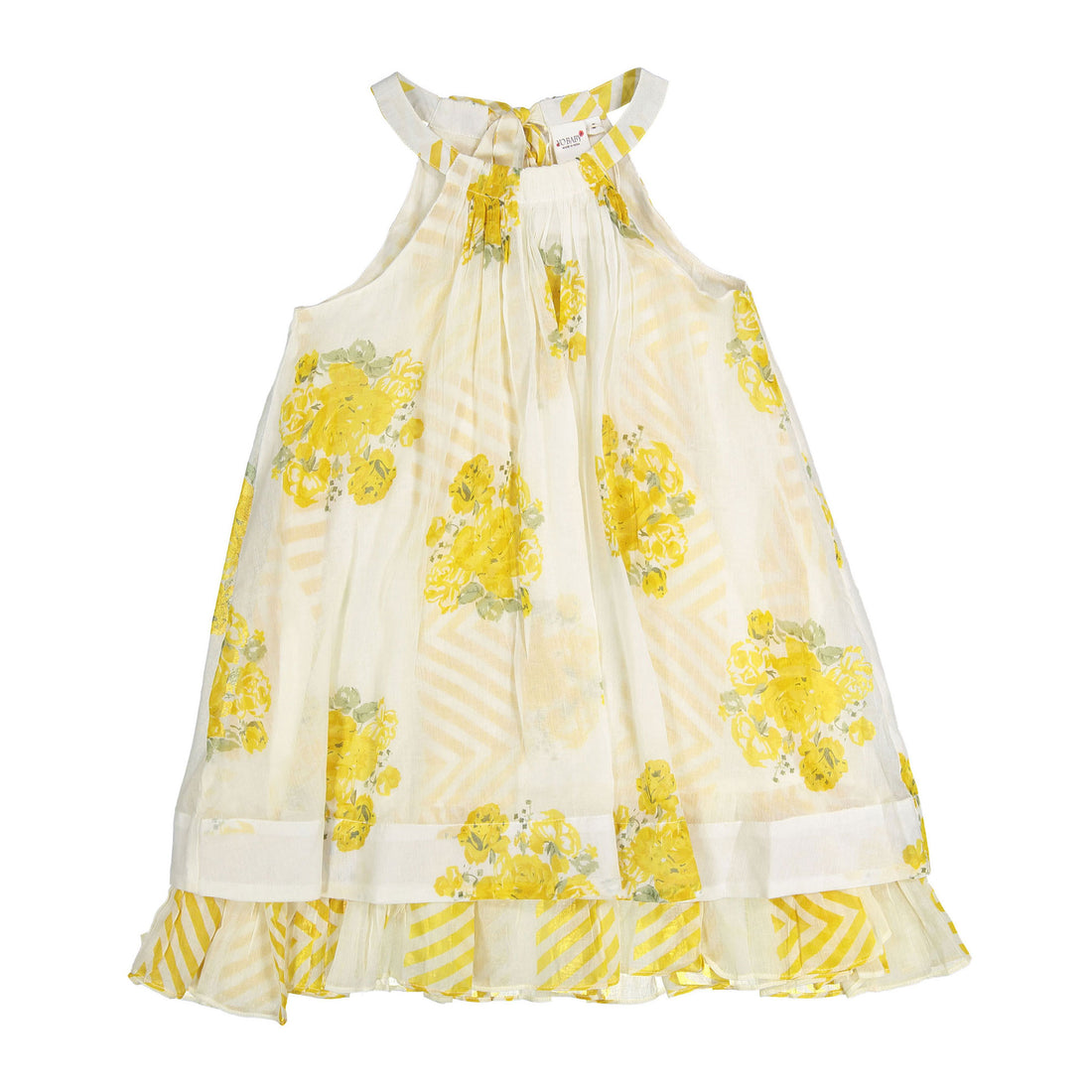 Yo Baby Yellow Pia Halter Swing Dress