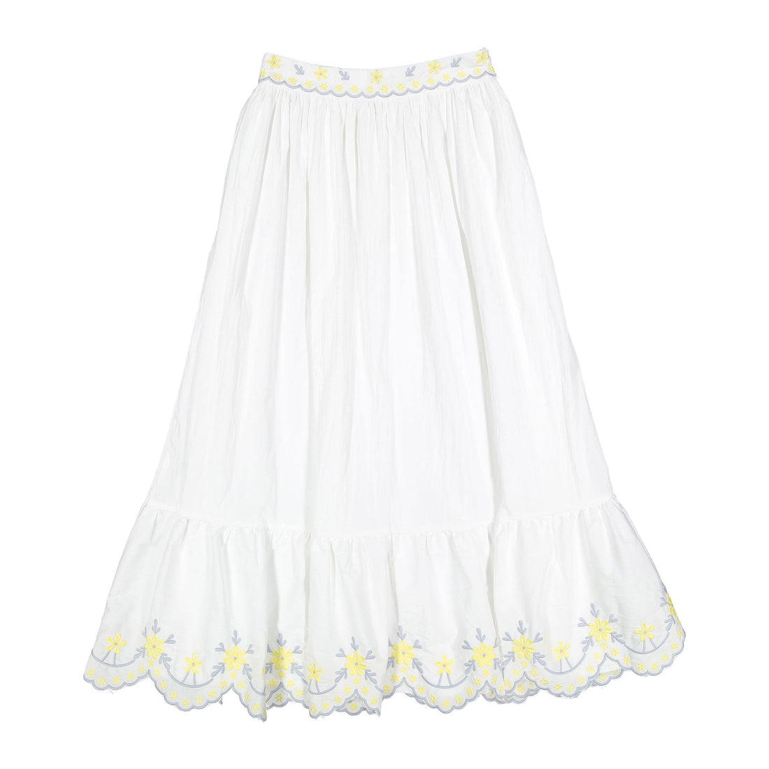 A4 White Scallop Bottom Skirt