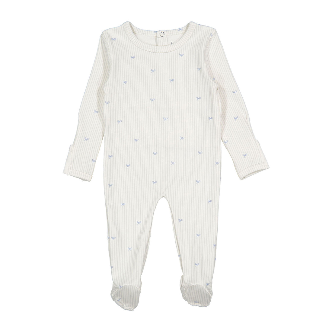 Lovely Littles The Printed Romper - Blue Bow