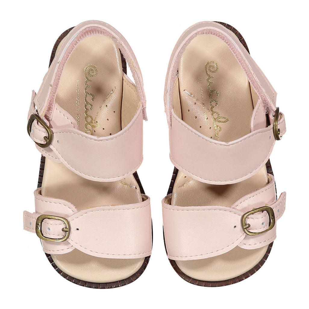 Papanatas Pale Pink Double Buckle Baby Sandal