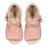 Papanatas Rose Tweed Open Toe Baby Sandal