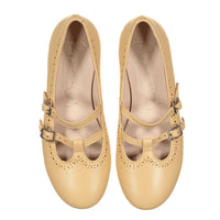 Papanatas Camel Double T-Strap Mary Jane