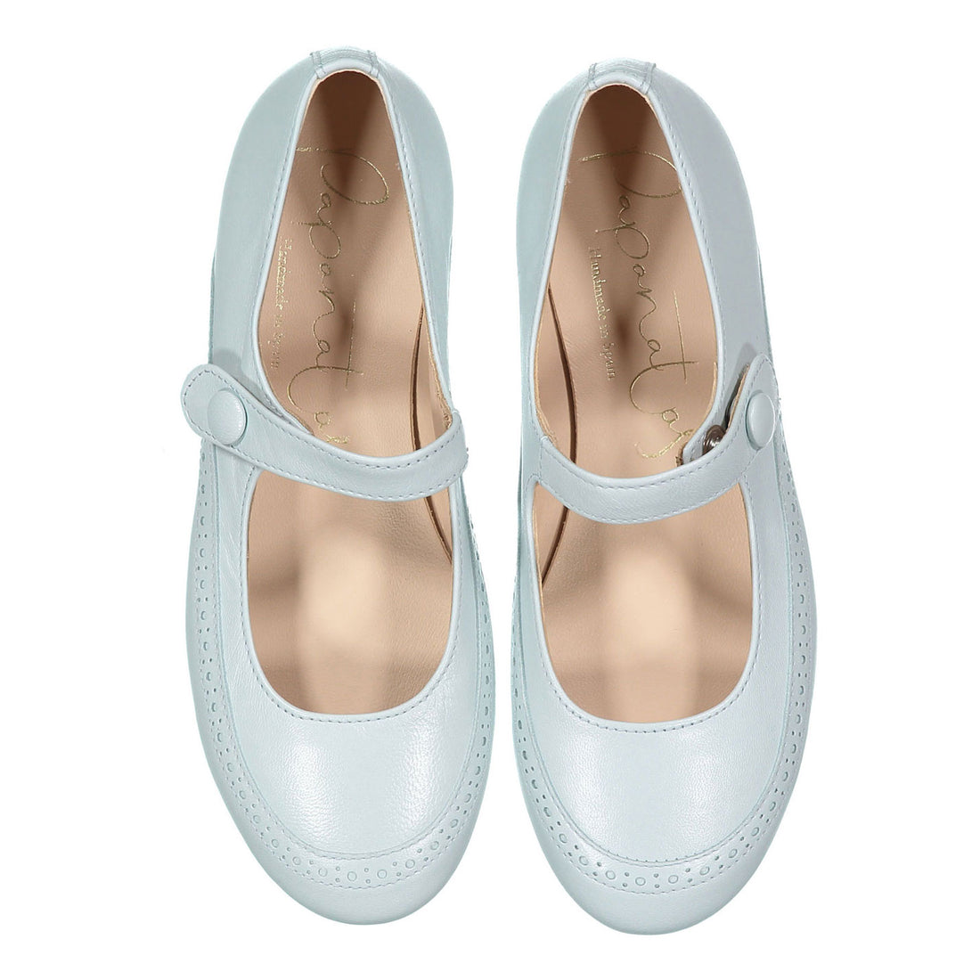 Papanatas Light Blue Wingtip Mary Jane