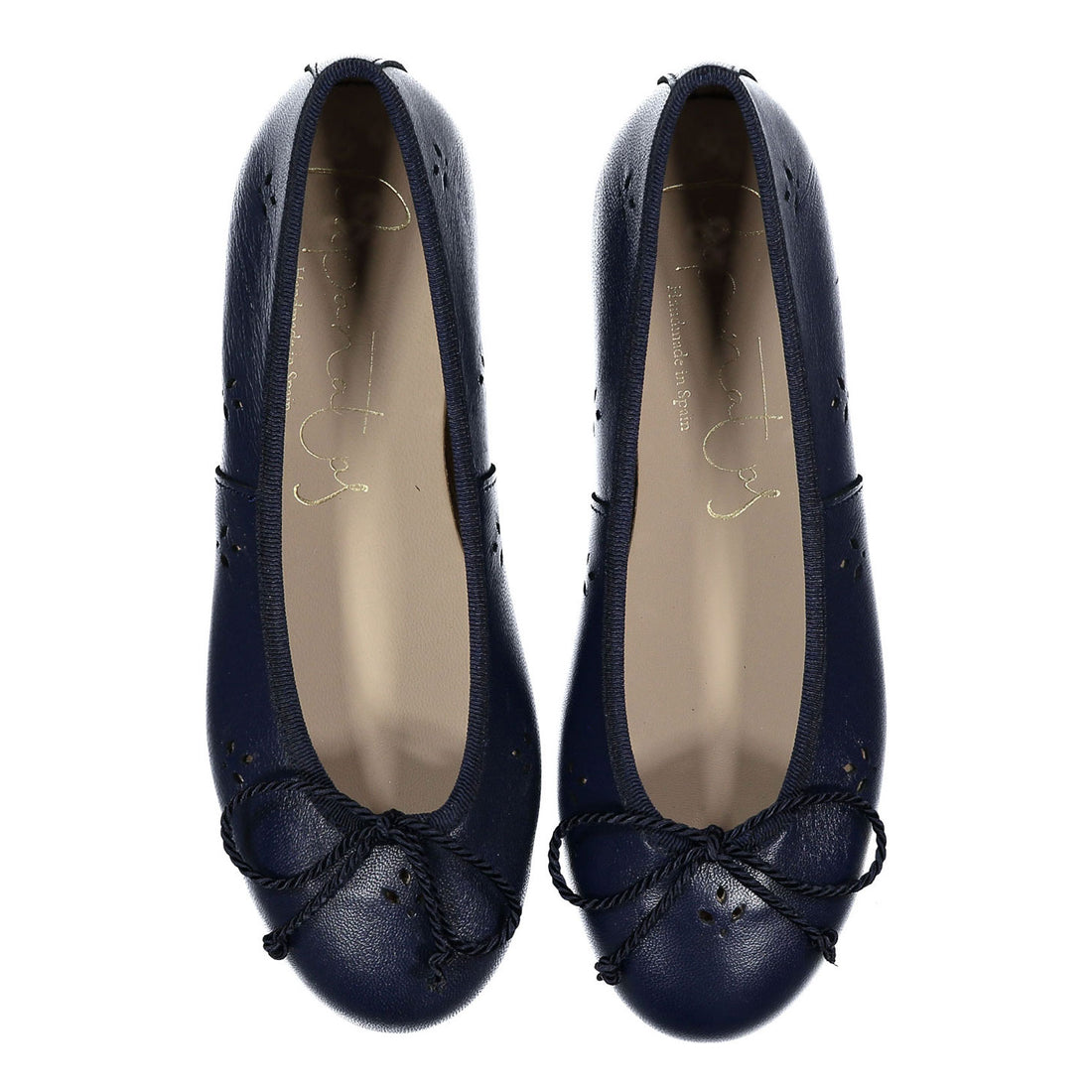 Papanatas Navy Eyelet Ballet Flat