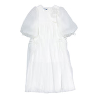 Mimisol Cream Plumetis Maxi Dress