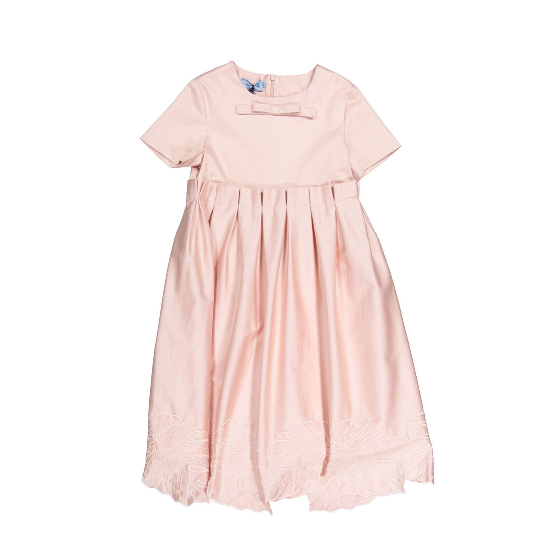 Mimisol Pink Leaf Embroidery Long Dress